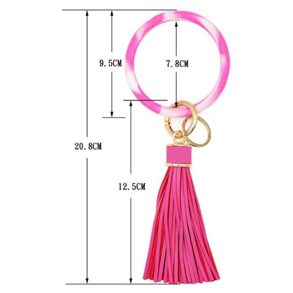 皮革鑰匙圈-流蘇設計