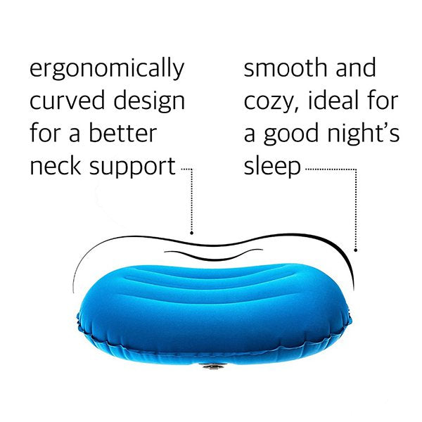 單向閥人工充氣式長型旅行充氣枕頭
