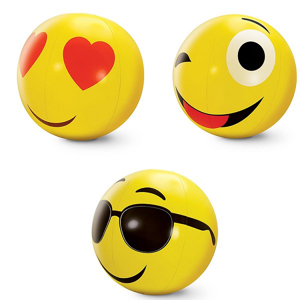 表情符號充氣沙灘球