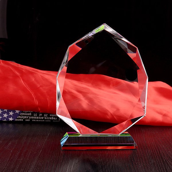 不規則鑽石造型水晶獎盃