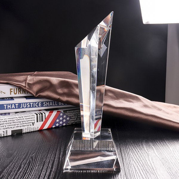 時尚五角星形水晶獎盃