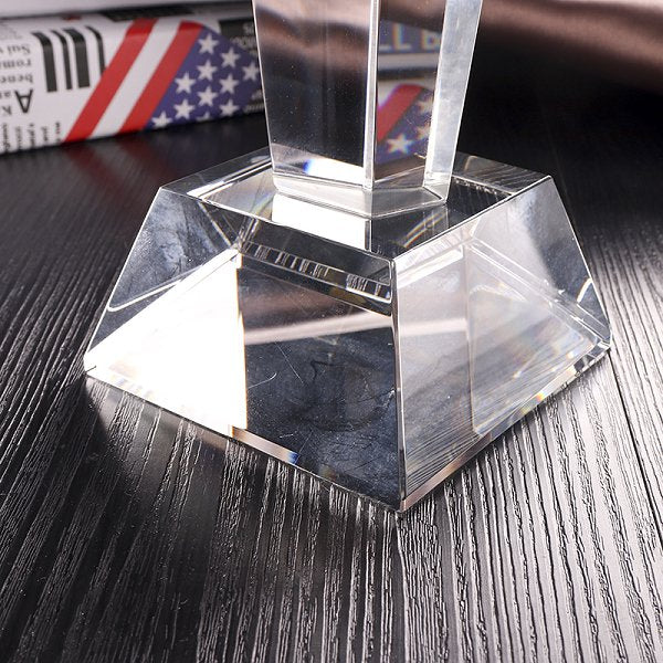 時尚五角星形水晶獎盃