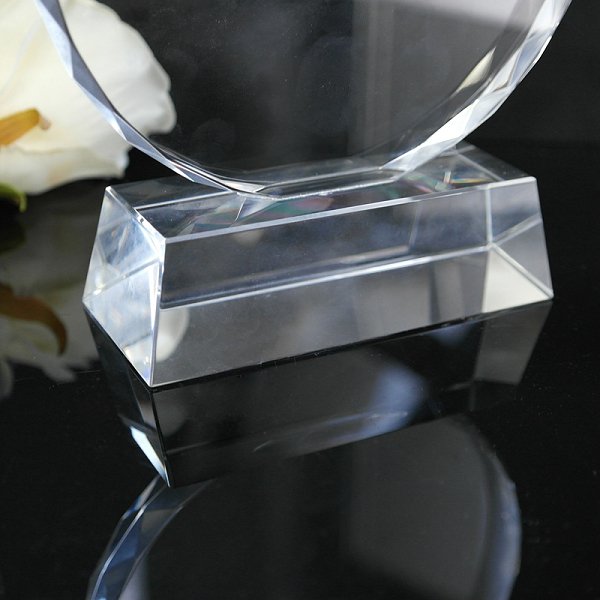 簡約0.7kg圓形水晶獎盃