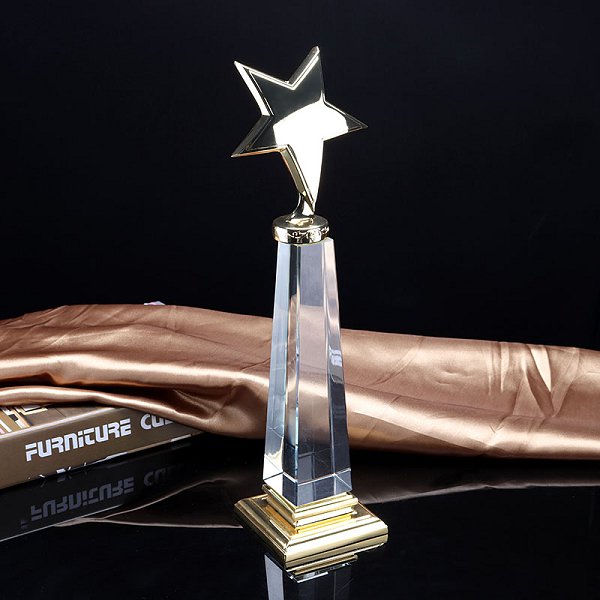 高質感2.5kg星星造型水晶獎盃