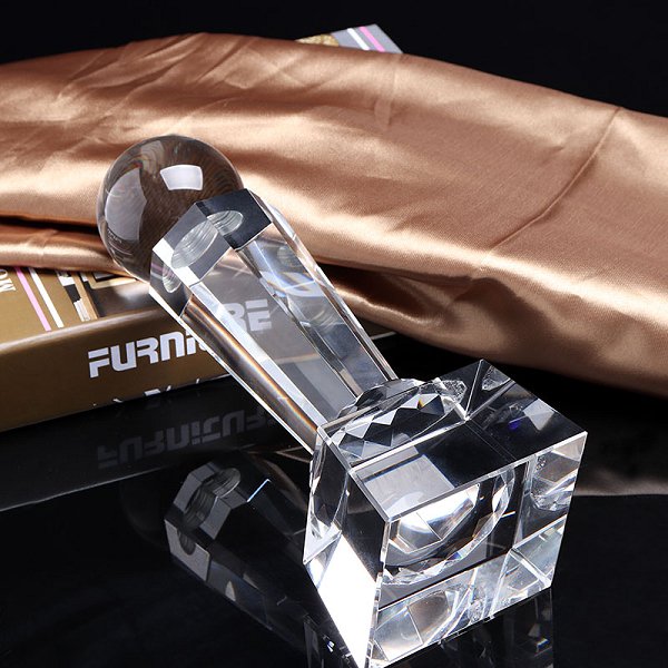 球體1.2kg八角柱狀水晶獎盃