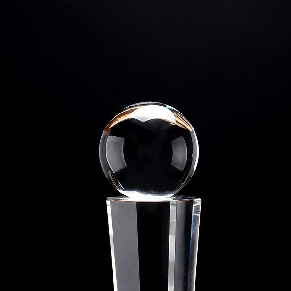 球體1.2kg八角柱狀水晶獎盃