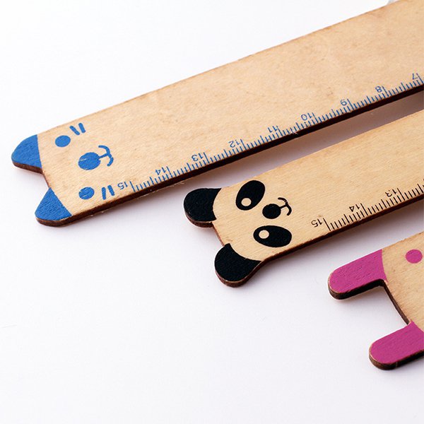 15cm木製可愛動物造型直尺