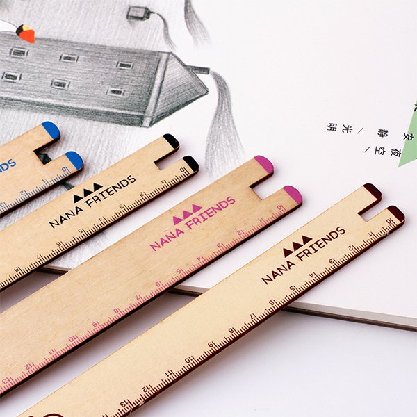 15cm木製可愛動物造型直尺