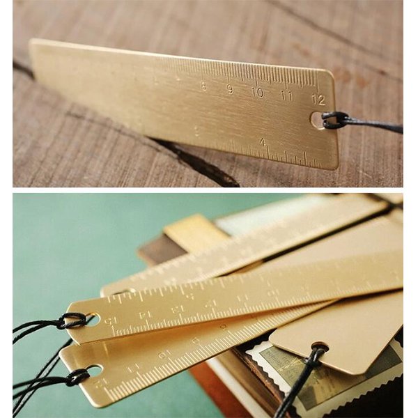 15cm黃酮金屬製高質感直尺