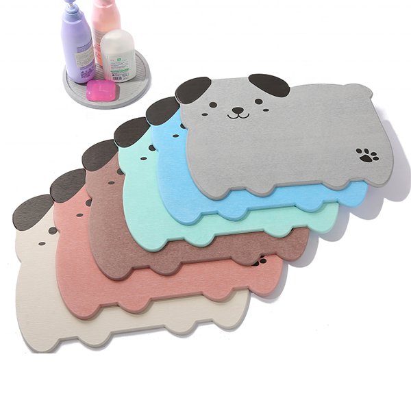 可愛狗狗吸水速乾珪藻土地墊