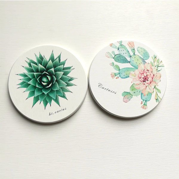 uv印刷環保耐熱珪藻土吸水杯墊