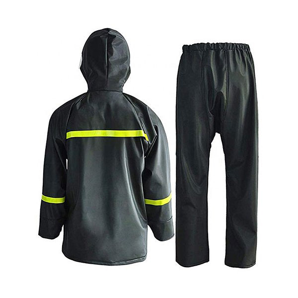 兩件式安全反光條成人雨衣