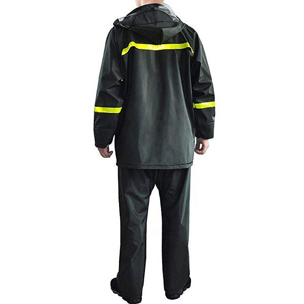 兩件式安全反光條成人雨衣