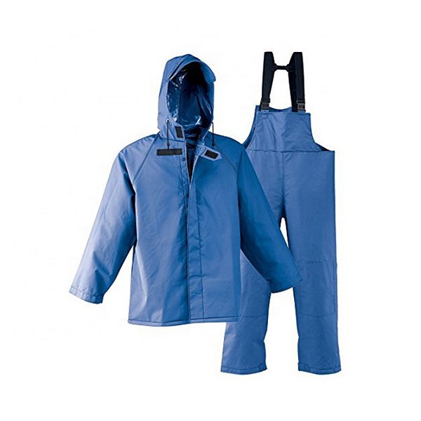 兩件式彩色背帶成人雨衣