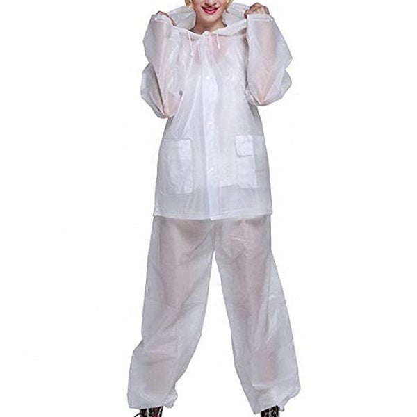 兩件式透氣半透明成人雨衣