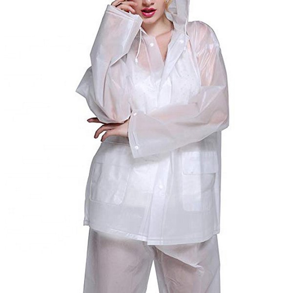 兩件式透氣半透明成人雨衣