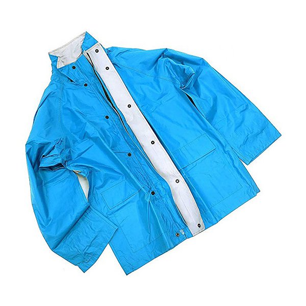 兩件式亮色安全反光條成人雨衣