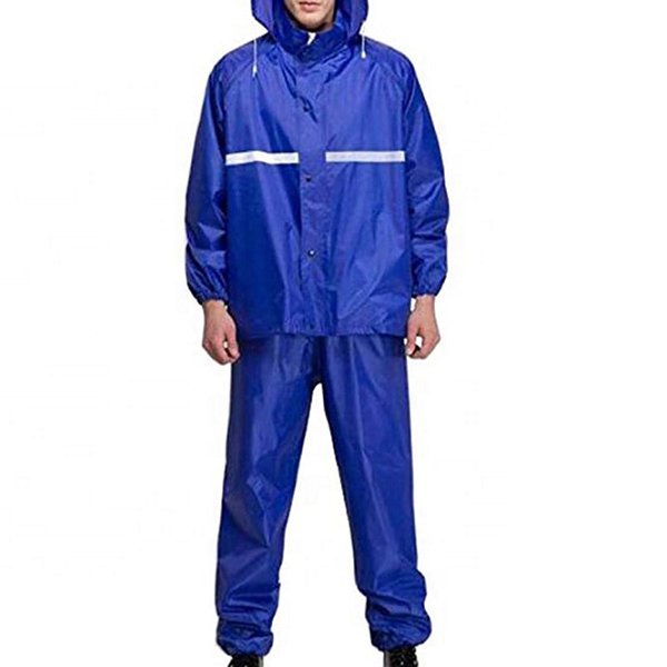 兩件式基本款安全反光條成人雨衣