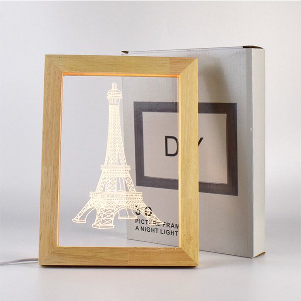 LED木製3D相框