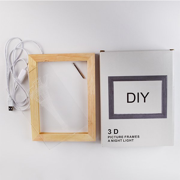 LED木製3D相框