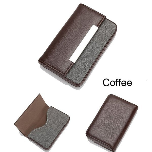 牛皮金屬扣名片夾