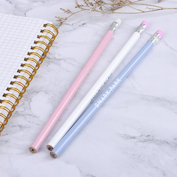 鉛筆-圓形橡皮擦頭印刷筆桿禮品