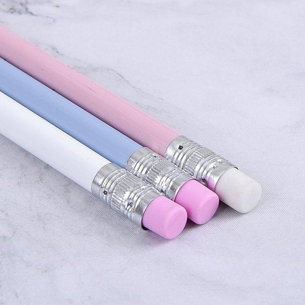 鉛筆-圓形橡皮擦頭印刷筆桿禮品