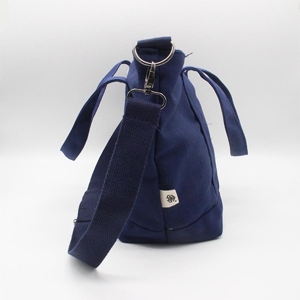 簡約長提把拉鍊手提袋-帆布托特包