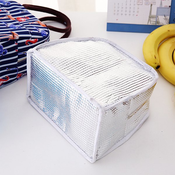 流行火烈鳥拉鍊保冷袋-牛津布午餐袋