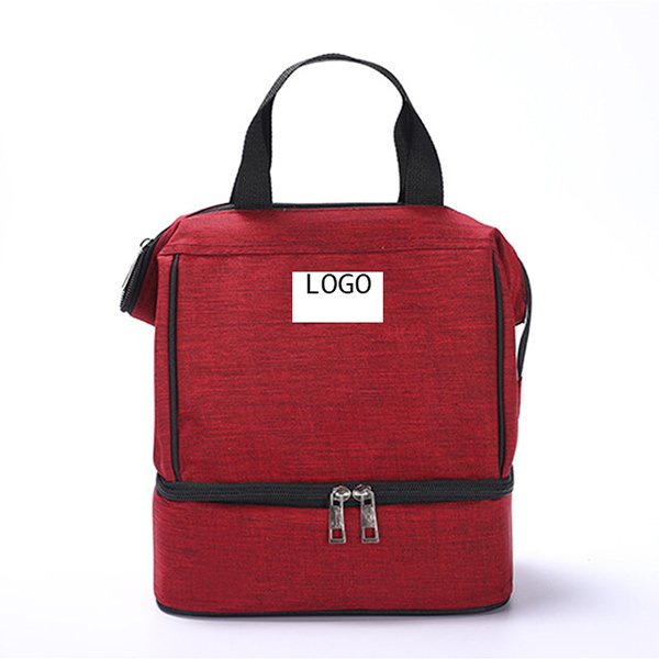 大容量雙層拉鍊保冷袋