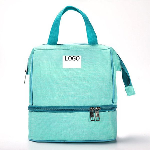 大容量雙層拉鍊保冷袋