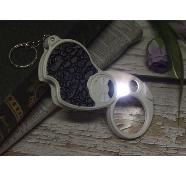 LED燈放大鏡鑰匙圈