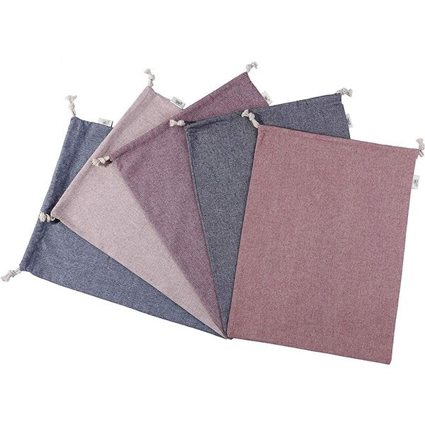 多色再生棉束口鞋袋