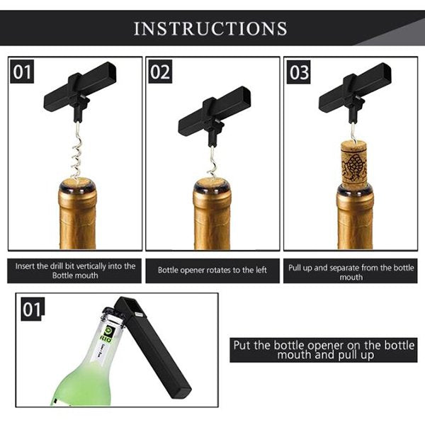 塑料T型螺旋式紅酒開瓶器