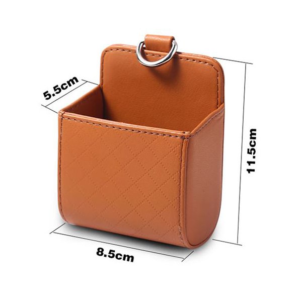 皮革出風口置物盒