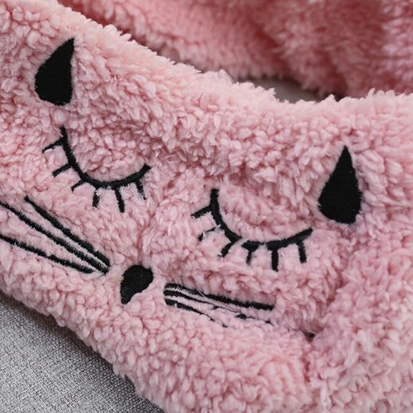 魔鬼氈式可愛貓咪洗臉髮帶