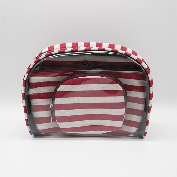 簡約條紋旅行盥洗包