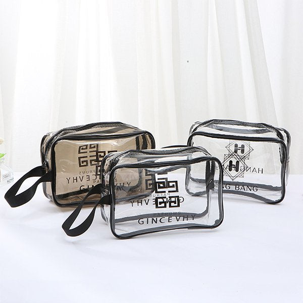 半透明防水旅行盥洗包-PVC化妝包