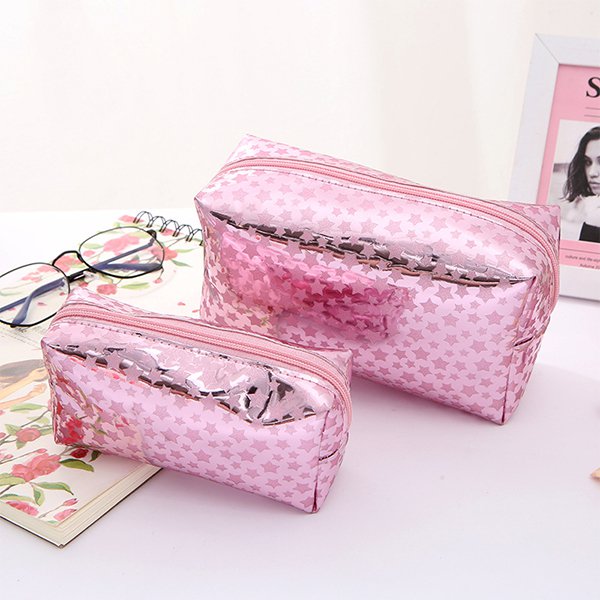 閃亮星星旅行盥洗包-PU化妝包