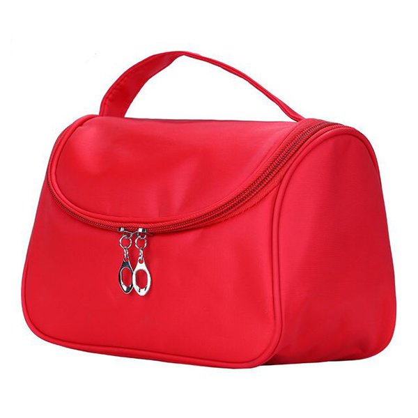 大容量純色旅行盥洗包-尼龍化妝包