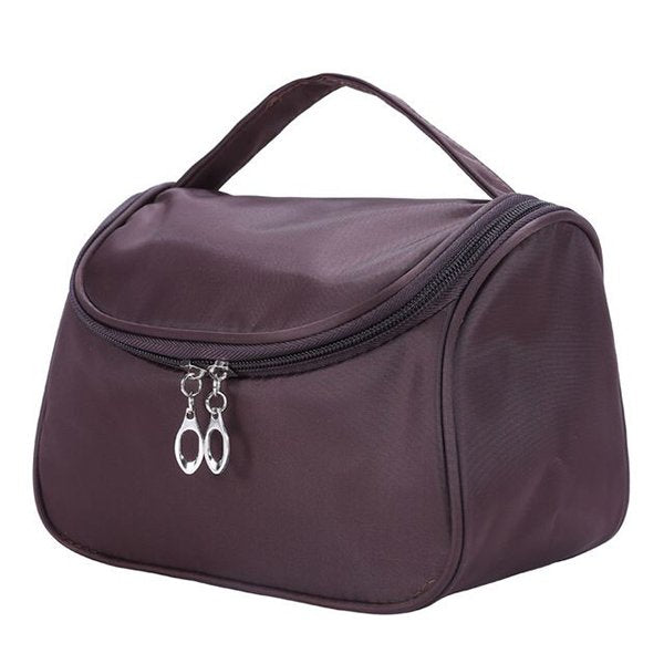 大容量純色旅行盥洗包-尼龍化妝包