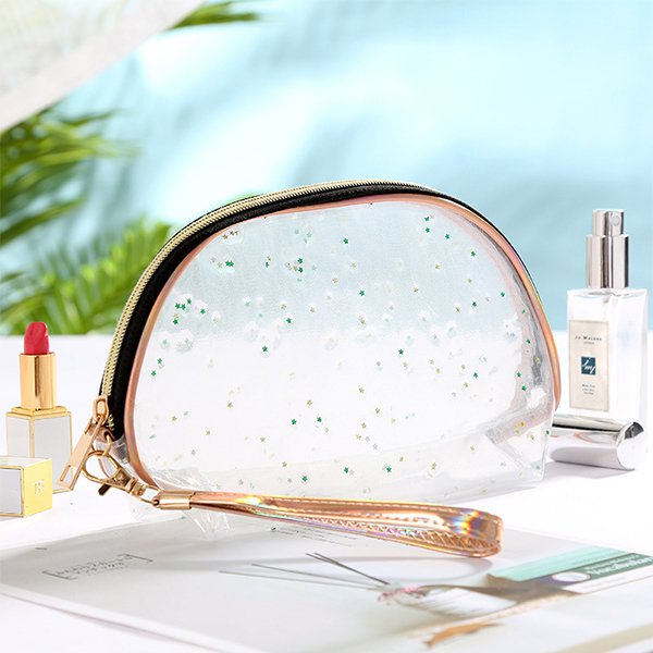 亮粉透明防水旅行盥洗包