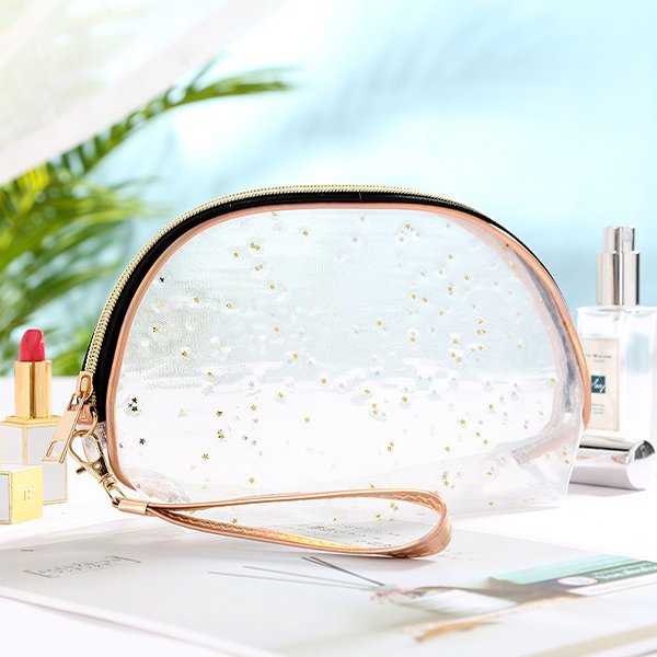 亮粉透明防水旅行盥洗包