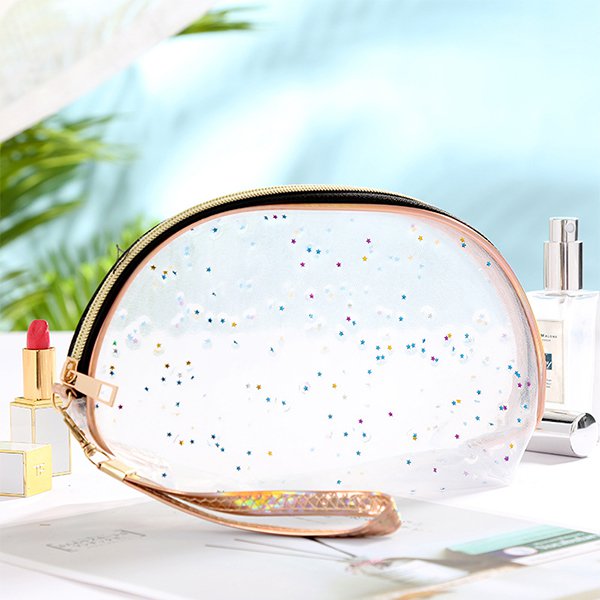 亮粉透明防水旅行盥洗包