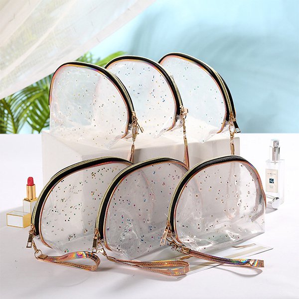 亮粉透明防水旅行盥洗包