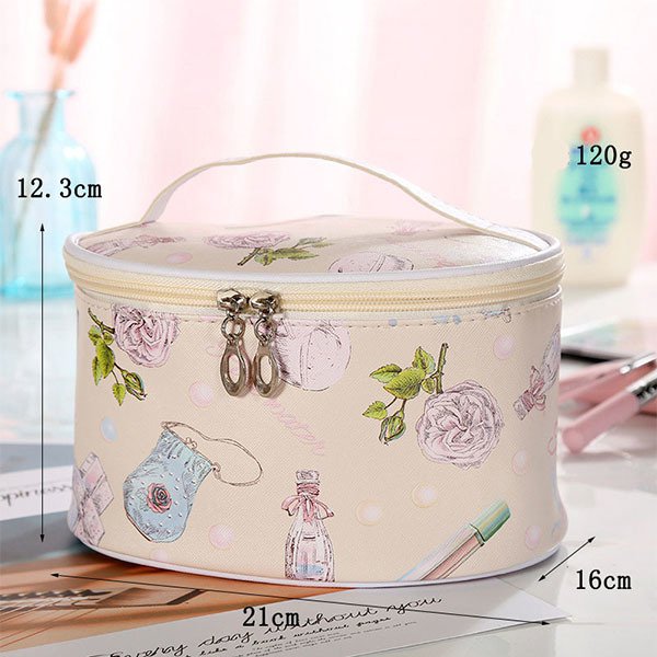 圓筒型手繪風旅行盥洗包