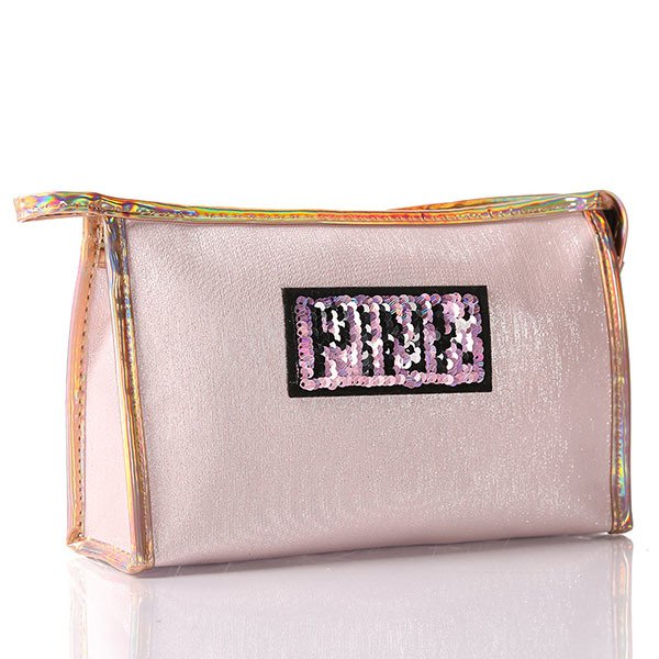 時尚亮片旅行盥洗包-PU化妝包