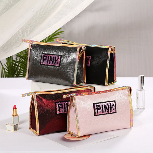 時尚亮片旅行盥洗包-PU化妝包