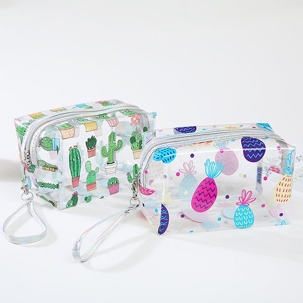 卡通圖案透明旅行盥洗包-PVC化妝包