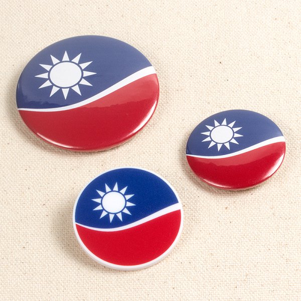 國徽別針胸章-4cm圓形壓克力-無印刷